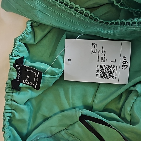 Green forever21 Halter Maxi Dress Size L - Picture 5 of 8